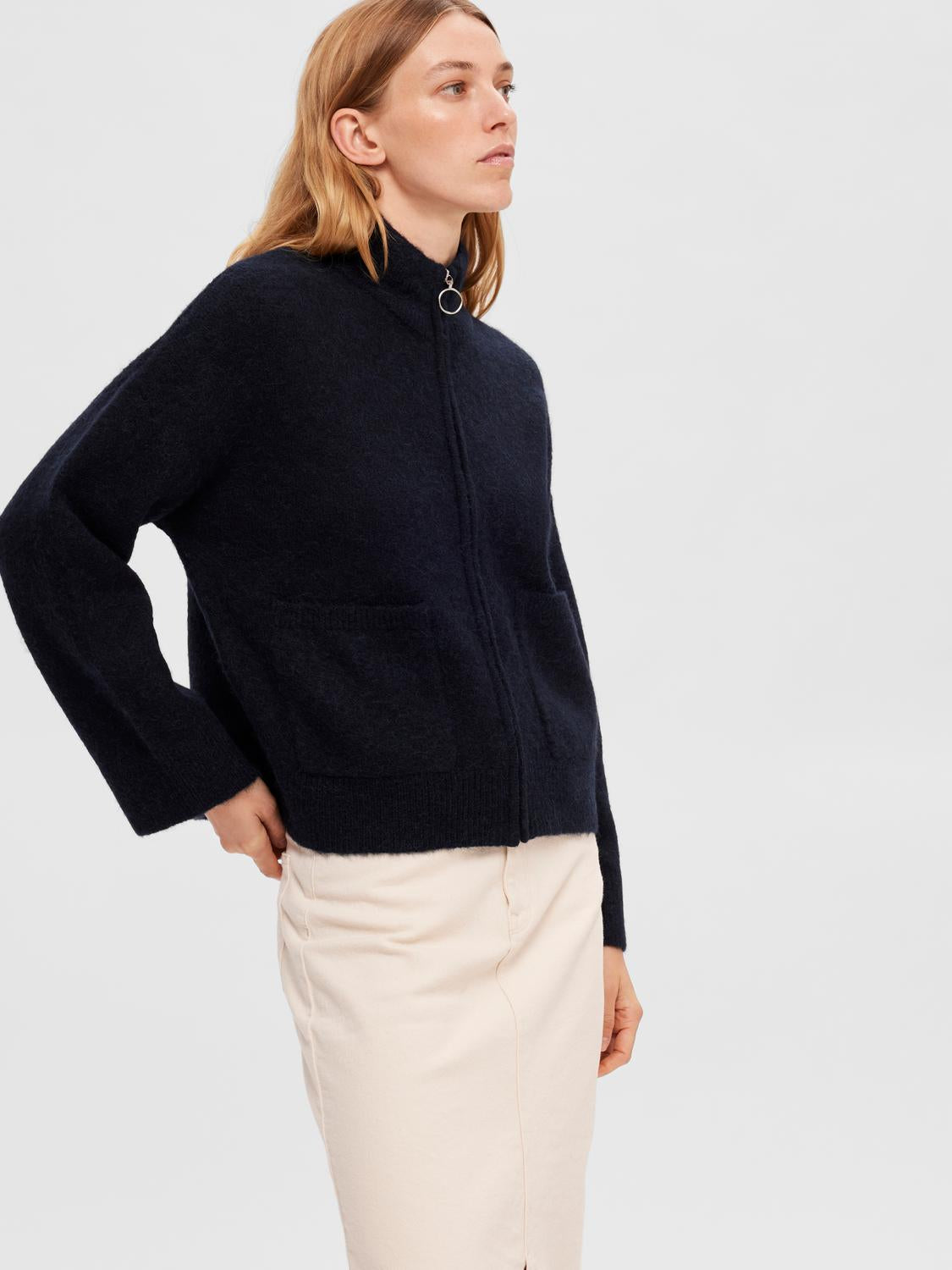 SLFSIA Cardigan - Dark Sapphire/ Mørkeblå